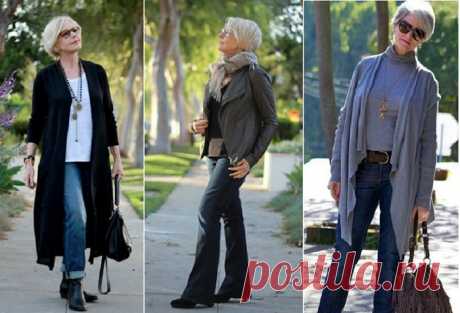 Джинсы для женщины после 50 лет - с чем носить