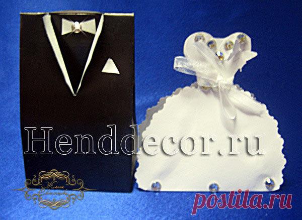 Бонбоньерки в виде жениха и невесты - Калейдоскоп декора