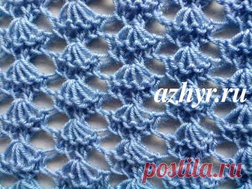 Схема узора из вытянутых петель | АЖУР - схемы узоров