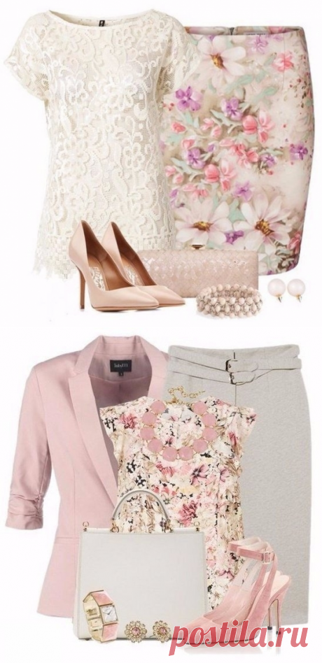 Нежные пастельные оттенки и цветочный принт - органичный выбор для весенних образов. — Модно / Nemodno