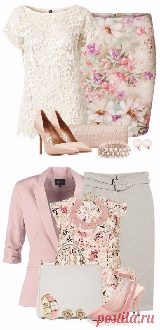 Нежные пастельные оттенки и цветочный принт - органичный выбор для весенних образов. — Модно / Nemodno