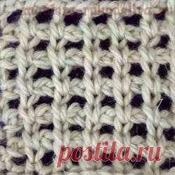 Видео мастер-класс по тунисскому вязанию. Сетка с воздушными петлями