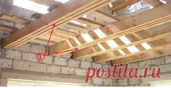 Расчет деревянного перекрытия. 
 
Исходные данные: 
 
Перекрытие из деревянных балок сечением 20×5 см, с шагом Ш= 0,58 м 
 
Длина пролета 3,7 м 
 
допустимый прогиб 1/200 
 
Общая приведенная распределенная нагрузка на перекрытие q = 400 кг/м². 
 
M_max=(q_(пог.)∙〖L_р〗^2)/8=(232∙〖3,7〗^2)/8=397,01 кгс∙м=39701 кгс∙см 
 
qпог = q×Ш= 400×0,58=232 кг*м 
 
определяем требуемый момент сопротивления деревянной балки 
 
Wтреб = Мmax / R, 
 
где R -расчетное сопротивление древесины ...