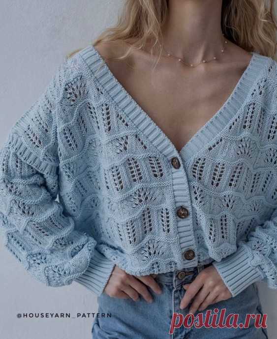 Кофточки из хлопка, симпатичная летняя модель