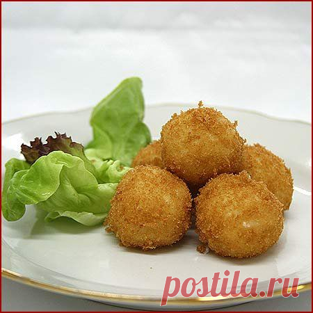 Картофельные крокеты с грибами.