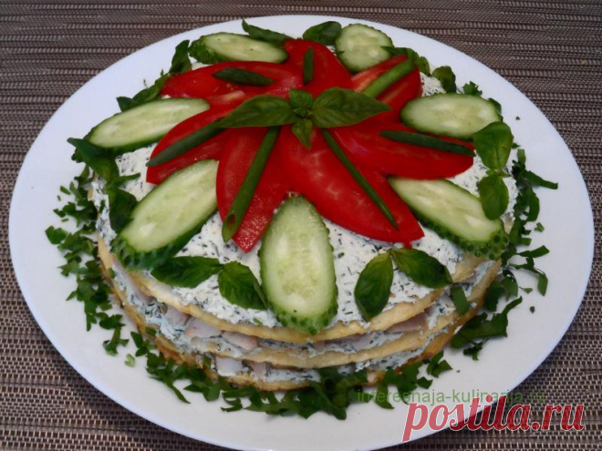 диетический белковый торт с курицей