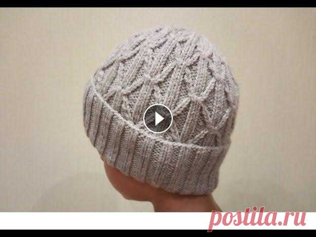 Мужская шапка спицами. Здравствуйте, дорогие подписчики и гости нашего канала! Меня зовут Галина! Предлагаю Вам связать мужскую шапку с узором "ромбы". Узор этой ш...