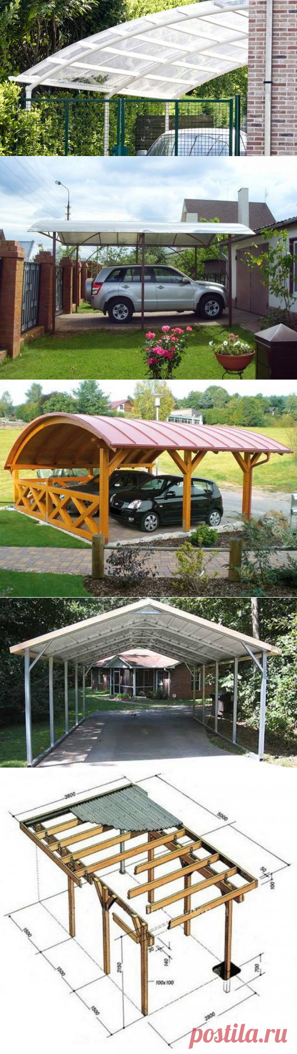 Как сделать навес для автомобиля | Своими руками (Усадьба)