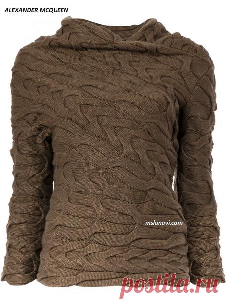 Вязаный пуловер спицами | Вяжем с Лана Ви