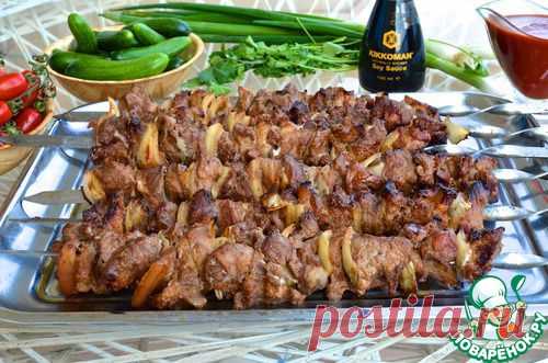 Шашлык в хлебном маринаде с соусом - кулинарный рецепт