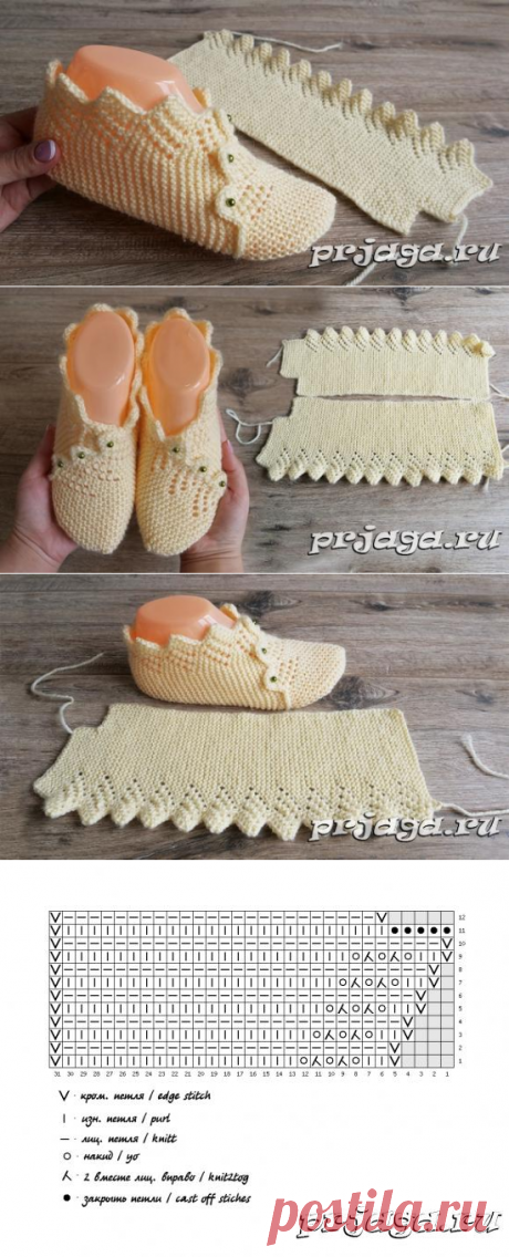 Следки с каймой спицами
knit, knitting, вязание, спицами