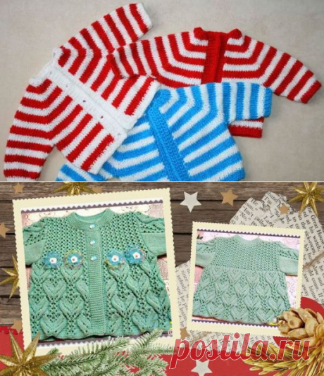 Кофточка для новорожденного спицами: схемы вязания кофты-реглан