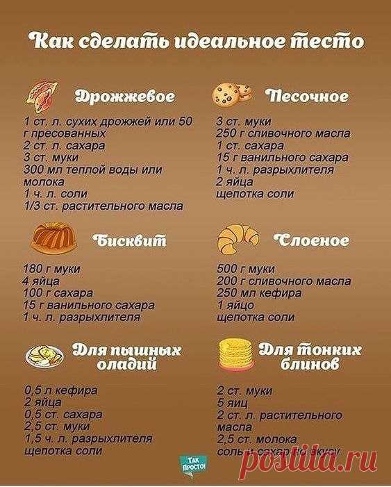 6 рецептов теста на разные случаи. Хозяйкам пригодится