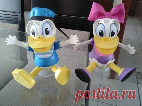 Como fazer o Pato Donald em eva 3D, pato donald en foami,goma eva,microporoso
