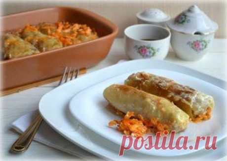 Постные голубцы с рисом