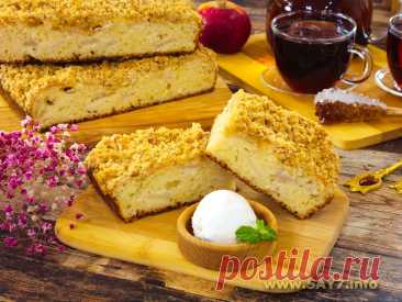 Яблочный пирог с овсяным штрейзелем. Очень вкусный пирог. Штрейзель придает изюминку, корочка получается хрустящая. Советую подавать пирог с шариком ванильного мороженого. Из указанного количества ингредиентов получается 6–8 порций.