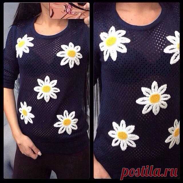 #снова#впродаже#любимый#свитерок#ромашки#белый#черный