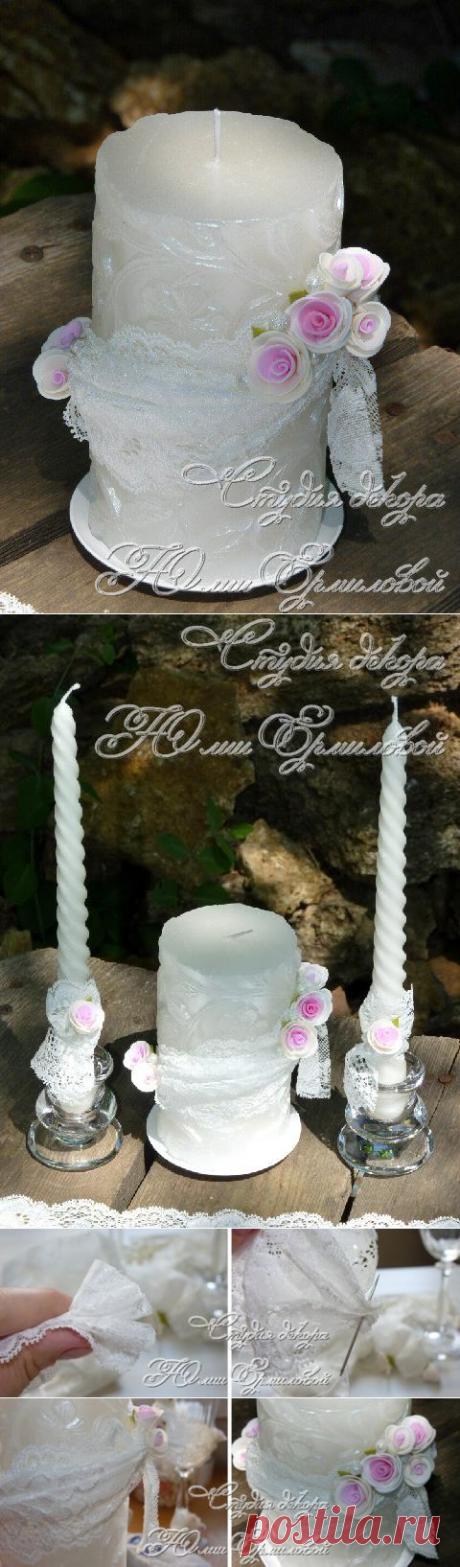 (+1) тема - Как украсить свечи для торжества | СВОИМИ РУКАМИ