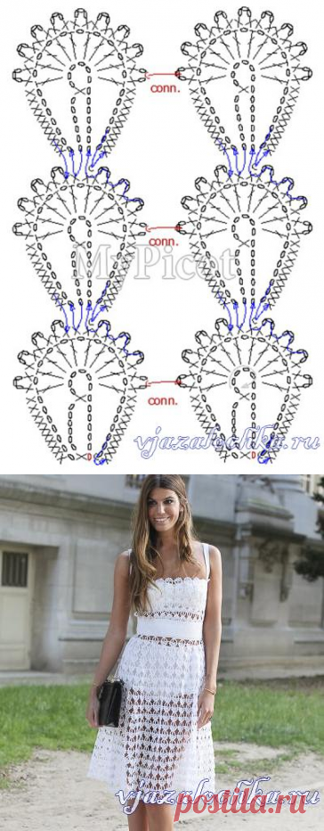 Платье крючком от Dolce & Gabbana, схема