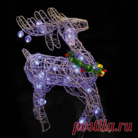 Рождественский олень из проволоки и гирлянды. Мастер-классы | Домохозяйка