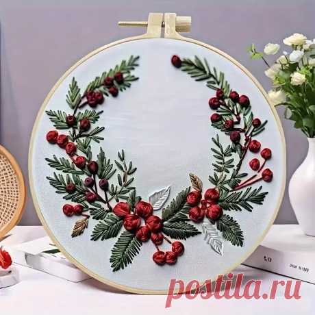 Рождественский набор для вышивания для начинающих Набор для - Temu Moldova