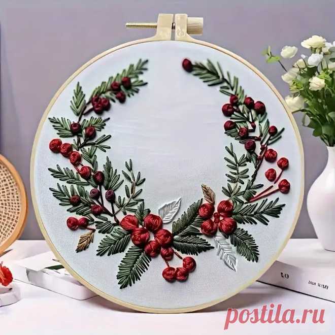 Рождественский набор для вышивания для начинающих Набор для - Temu Moldova