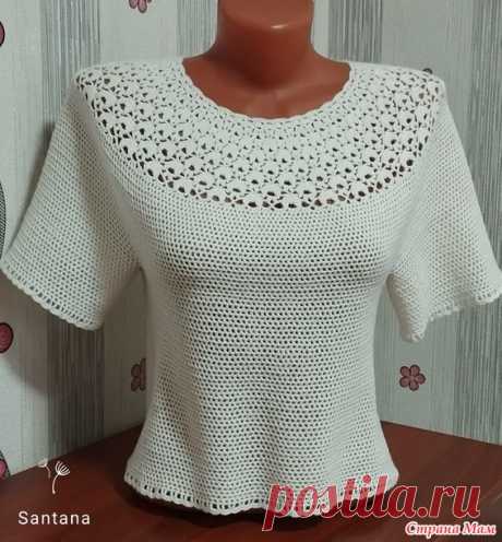 Кофточка на круглой кокетке - Вязание - Страна Мам