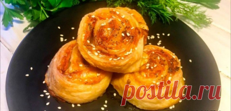 Улитки с сыром и ветчиной