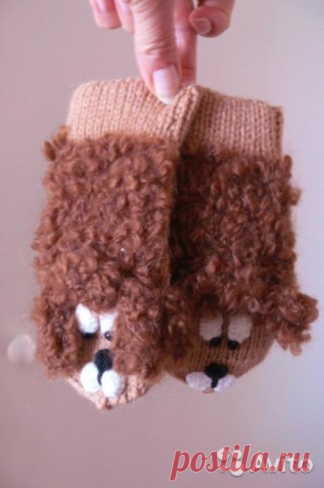 Новые вязаные детские варежки Собачки купить в Костромской области на Avito — Объявления на сайте Avito
