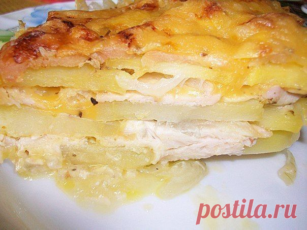 Как приготовить картофельная запеканка с курицей и сыром (по-французски) - рецепт, ингридиенты и фотографии