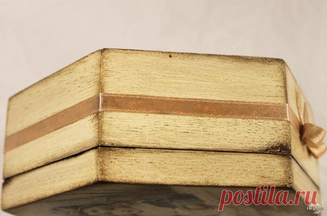 Декупаж - Сайт любителей декупажа - DCPG.RU | Новая жизнь старых вещей-2015. Работа № 14 Шкатулочка «Зимние девчонки»