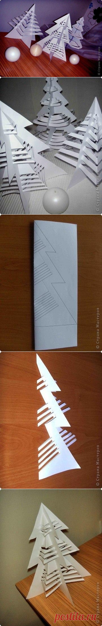 Елочки из бумаги. Готовимся к Новому году.