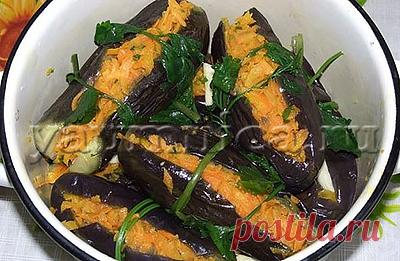 Соленые фаршированные баклажаны – рецепт приготовления - Пошаговые рецепты с фото