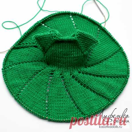 Платье спицами для кукол Мини Подружки Паола Рейна 21 см @ Оксана Лифенко