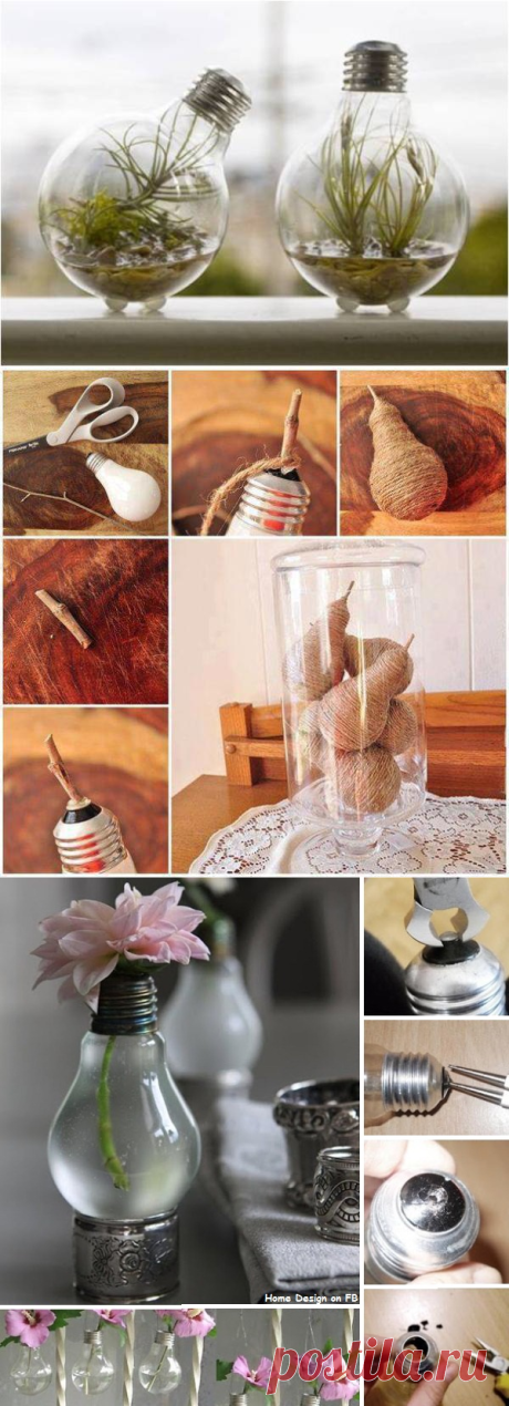 DIY Project: Recycled Light Bulbs | Home Design, Garden &amp; Architecture Blog Magazine