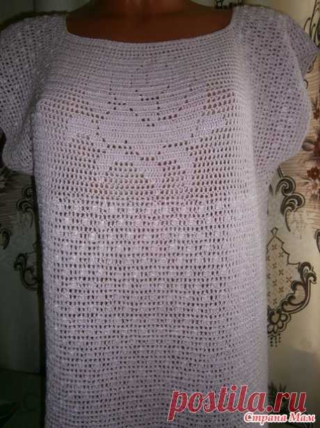 Филейная туника. - Вязание - Страна Мам