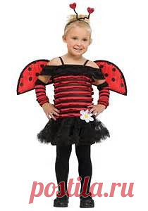 Новогодний костюм для девочки. Божия коровка