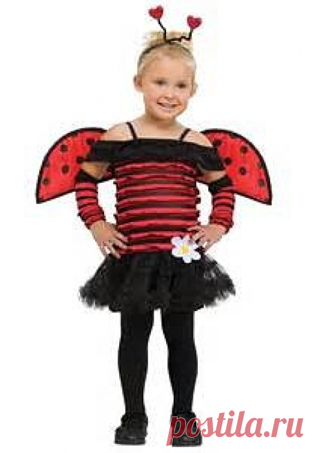 Новогодний костюм для девочки. Божия коровка