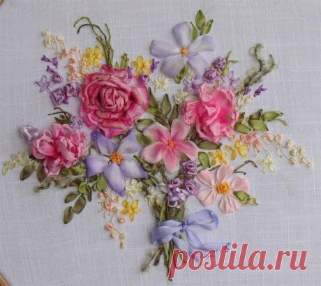 Советы по технологии вышивания лентами для начинающих (Вышивка лентами) | Журнал Вдохновение Рукодельницы