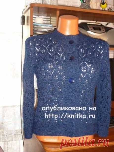 Вязаный спицами жакет с описанием и схемой,  Вязание для женщин Связался жакетик под джинсы. Пряжа "Силена" (30% тонкая шерсть,остальное синтетика). Ушло чуть больше 4 мотков (180м в 100гр), спицы №3. Описание