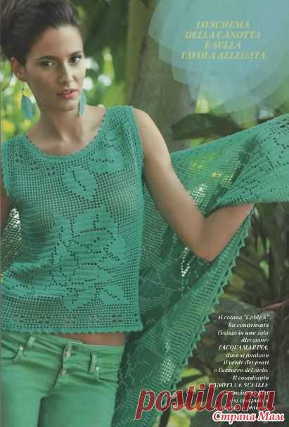 Стильная маечка филейной вязкой!!! - Вяжем вместе он-лайн - Страна Мам