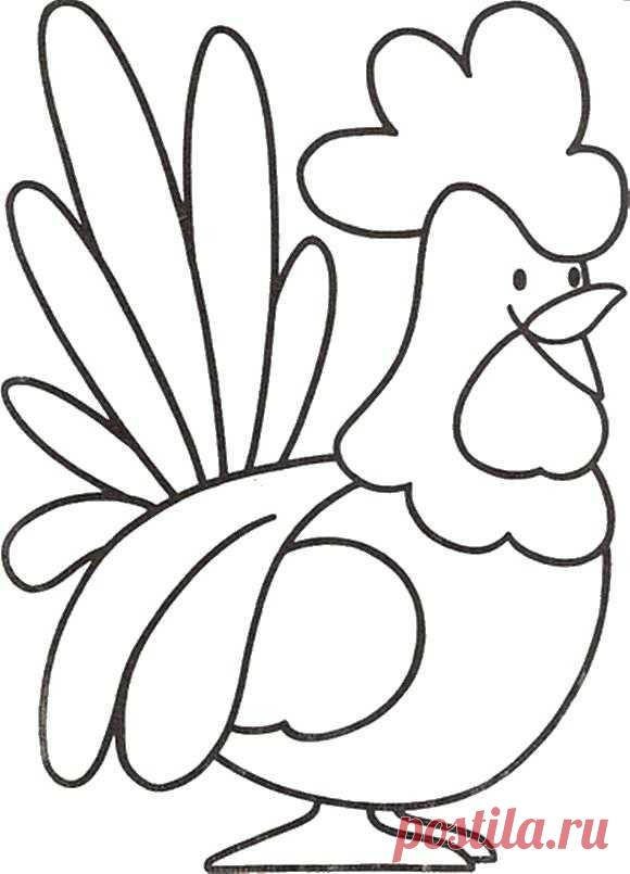 2017 ГОД - ГОД КРАСНОГО ОГНЕННОГО ПЕТУХА. ТРАФАРЕТЫ для творчества