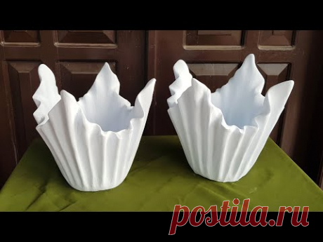 Cara Membuat Pot Simpel dengan Mudah dari Kain Bekas dan Semen
