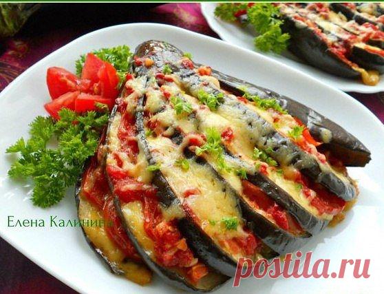 Фаршированные праздничные баклажаны.