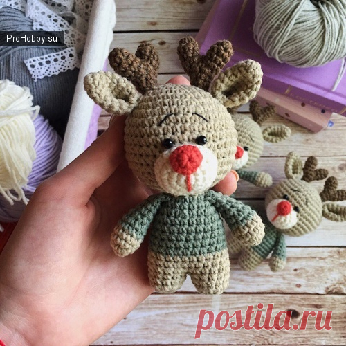 Вязаный олененок / Вязание игрушек / ProHobby.su | Вязание игрушек спицами и крючком для начинающих, мастер классы, схемы вязания