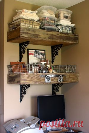 old dresser drawer shelves by MissTuna