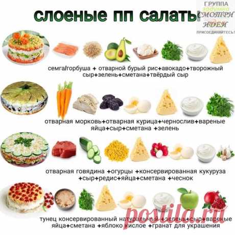 Подборка салатов в копилку рецептов