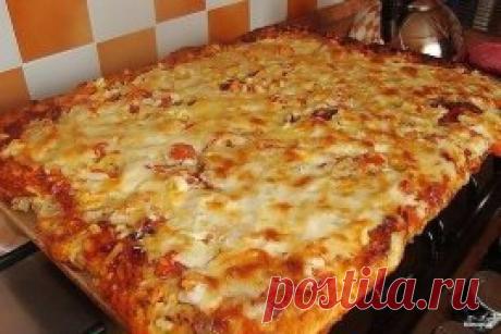 Быстрая очень вкусная пицца  /рецепт описан на одну персону.../