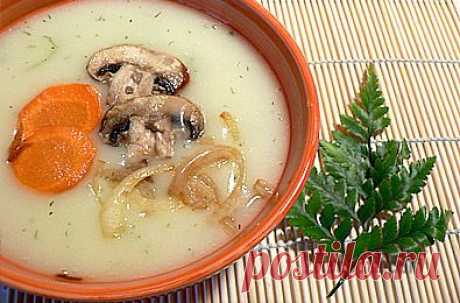 Картофельный суп-пюре с шампиньонами - пошаговый фото рецепт приготовления