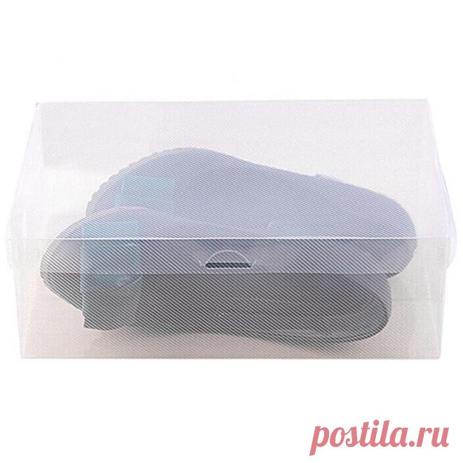 Прозрачный DIY складной Обувь ящик для хранения пылезащитный Пластик стекируемые Чистка Организатор чехол Clear держатель домашняя обувь питания купить на AliExpress